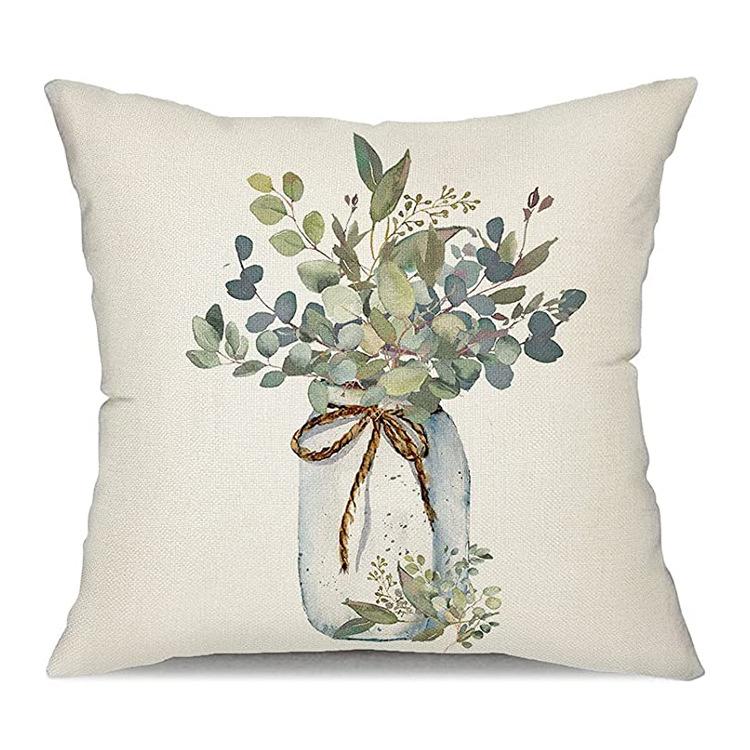 Flax Popular Pillowcase Nordic Home Decoration Pillow Office Car Cushions