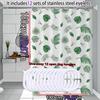 Simple Wind Green Leaves Bathroom Shower Curtain Shielding Partition Shower Curtain Quick Dry Can Be Scrubable Light Opaque Bath