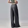 Damen Mode Lässig Schlafanzughose Weiter Bein Yogahose Kordelzug Leicht Bequem Stretch Farbe Sporthose