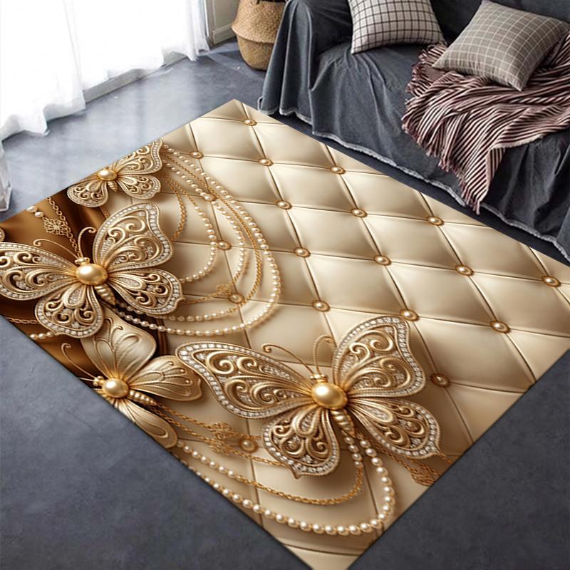 2025 New Gorgeous Butterfly Carpet Rug for Living Room Bedroom Home Sofa Decoration,Kids play Non-slip Floor Mat