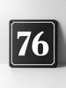 Metal House Number Sign, Black White Contrast, Outdoor Wall Decor for Home Street