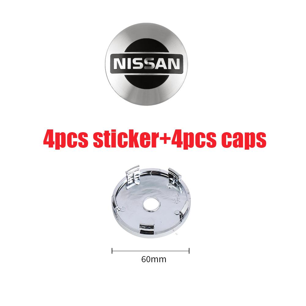 4Pcs 54/60mm Original Car Wheel Hub Center Caps Rim Cover Nissan X-trail T32 Patrol Altima Sentra Kicks Qashqai J10 J11