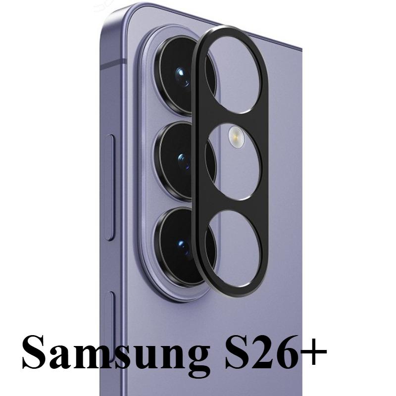 Custom Fit Samsung S26 Lens Shield Hollow Metal Frame Camera Ring Film S26 Ultra Integrated Matte Lens Guard Anti-Scratch Camera