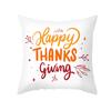 Autumn Harvest Thanksgiving Cushion Cover New Arrival Turkey Pumpkin Peach Skin Printed Cushion