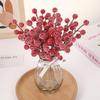 7/12 Head Foam Red Holly Berry Branch for Holiday Decor