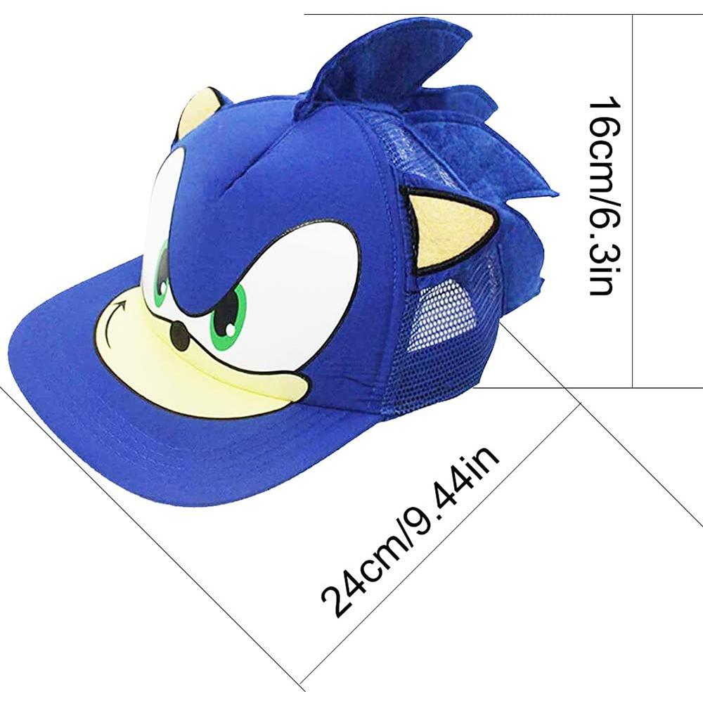 Sonic The Hedgehog Printing Baseball Adjustable Cap for Boys Girls, Blue