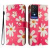 Pink Daisy Luxury Painted Leather Case Wallet Book Style Cover for TCL 305,306,403,501,TCL 30,30 Plus,30 XE 5G,201,20 R,40R,TCL 40 SE...