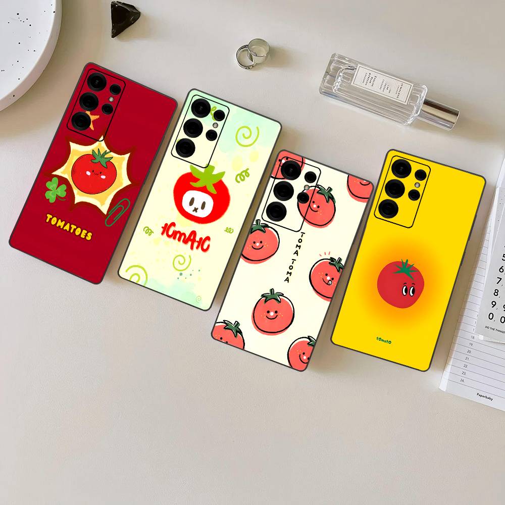 Tomaten Ausdruck Handyhülle Für Samsung S 24 Fe 25 Ultra Plus 20 Lite 21 30 22 23 24 22 Ultra 5G Fundas