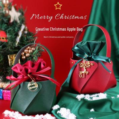 Samt Heiligabend Apfel Tragetasche & Geschenktasche