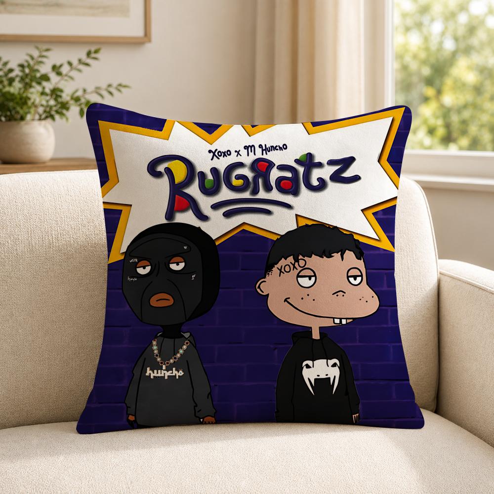 Rapper MM Huncho Cushion Cover Soft Short Plush SkinFriendly Cushion Case for MultiScene Use