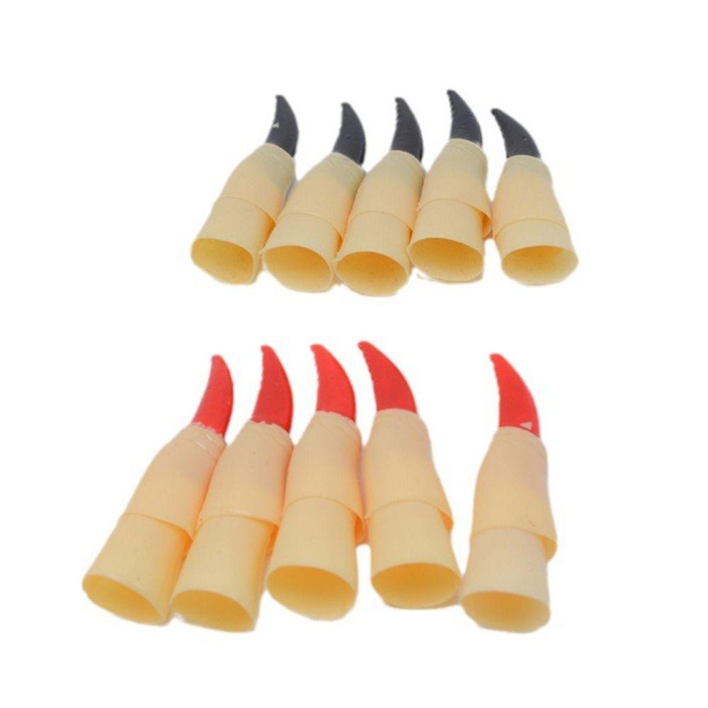 10Pcs/Set Scary Halloween Fake Fingers Luminous Ghost Claw Prop  Costume Party