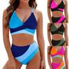 Bikini Rozdělená sada Barevně sladěné Šňůrkové Bikini
