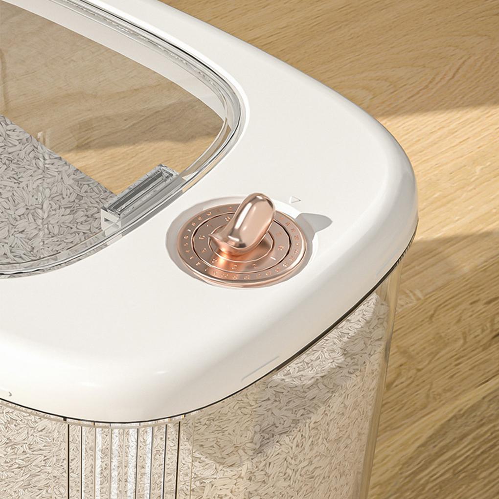 Cafe Moisture-proof Rice Bucket Transparent Visible Easy To Store Timed Fresh Rice Bucket Household