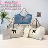 New Tote Bag Large Capacity Beach Bag Denim Shoulder Commuter Women's Bag Versatile Shopping Bag