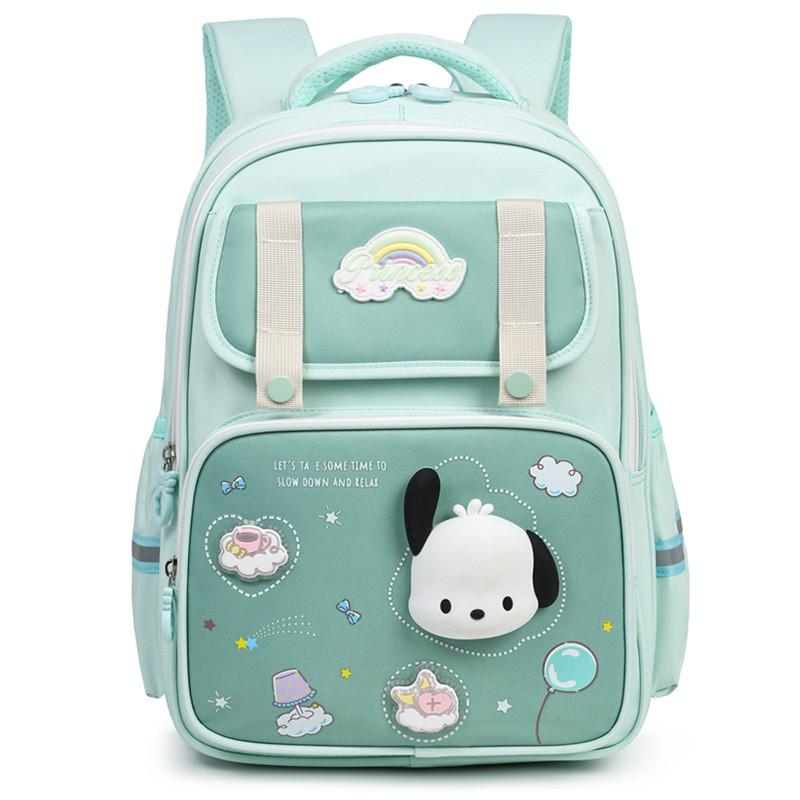 Sanrio Cinnamoroll Dětský batoh pro dívky na základní škole z lehkého oxfordského materiálu s kresleným designem pro školní použití