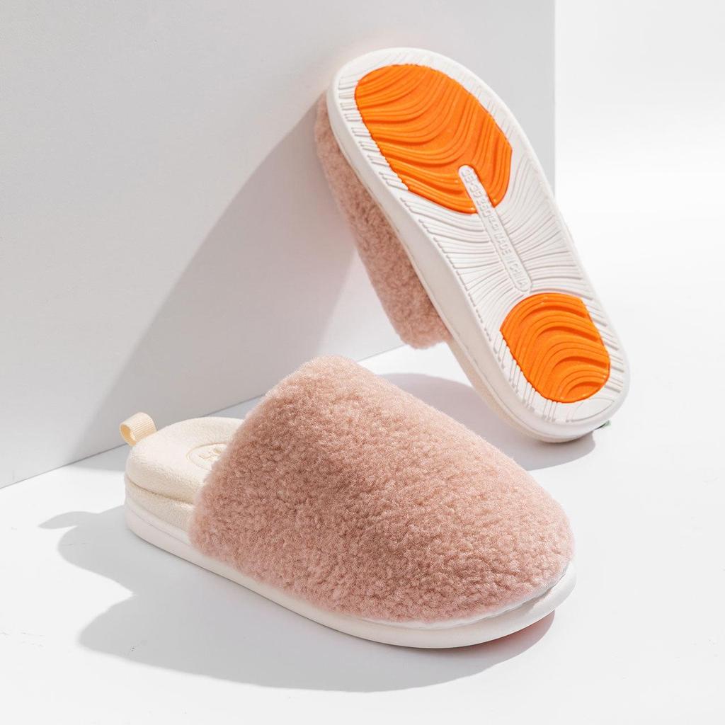 Detachable Winter Indoor Non-Slip Furry Velvet Waterproof Slippers for Couples