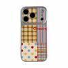 Applicable to iPhone17 plaid color dot soft case sticker leather mobile phone case 15pro/16/13 advanced 14pro niche