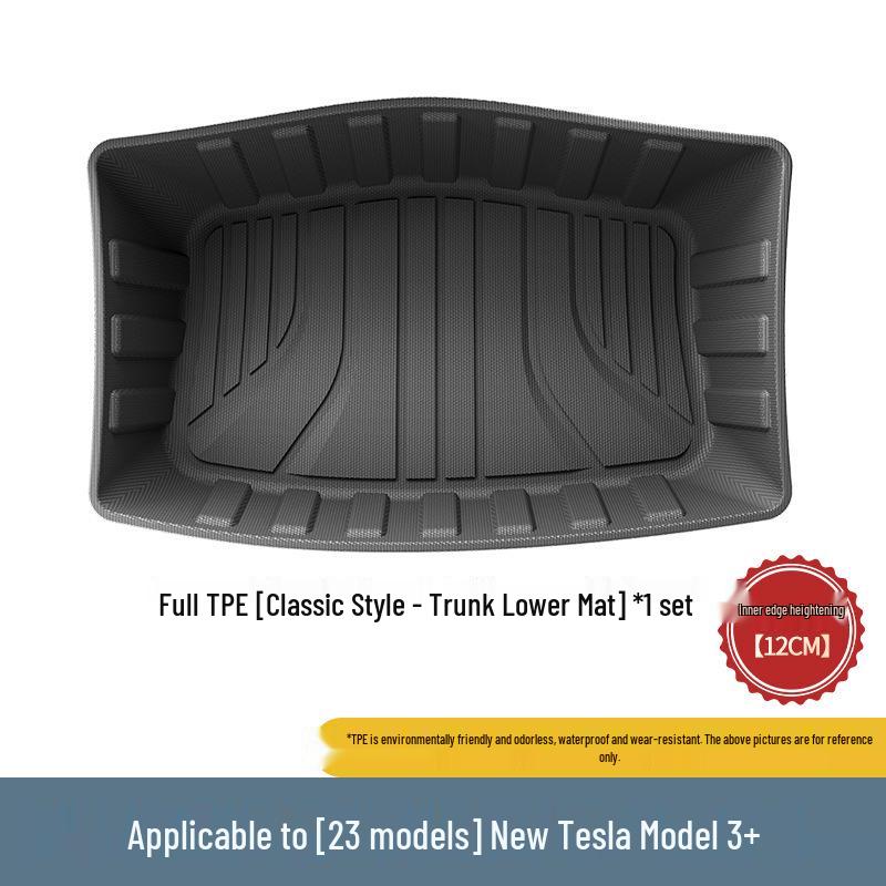 Eco-Friendly TPE Floor Mats for 2023 Tesla Model 3 - All-Weather Piano Style