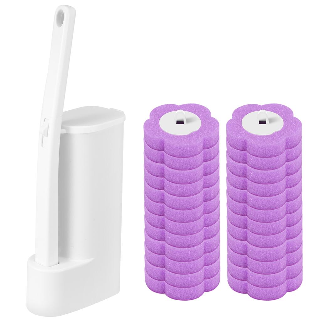 Disposable Toilet Brush Cleaner With Long Handle With Replaceable Brush Head WC Cleaning Brush Bathroom Accessories