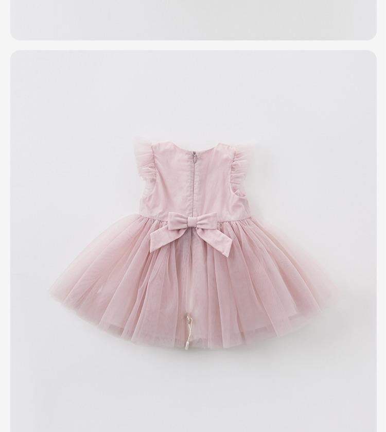 David Bella Girls' Dress Summer Dress Children's Dress Baby Princess Dress Puff Dress Performance Dress