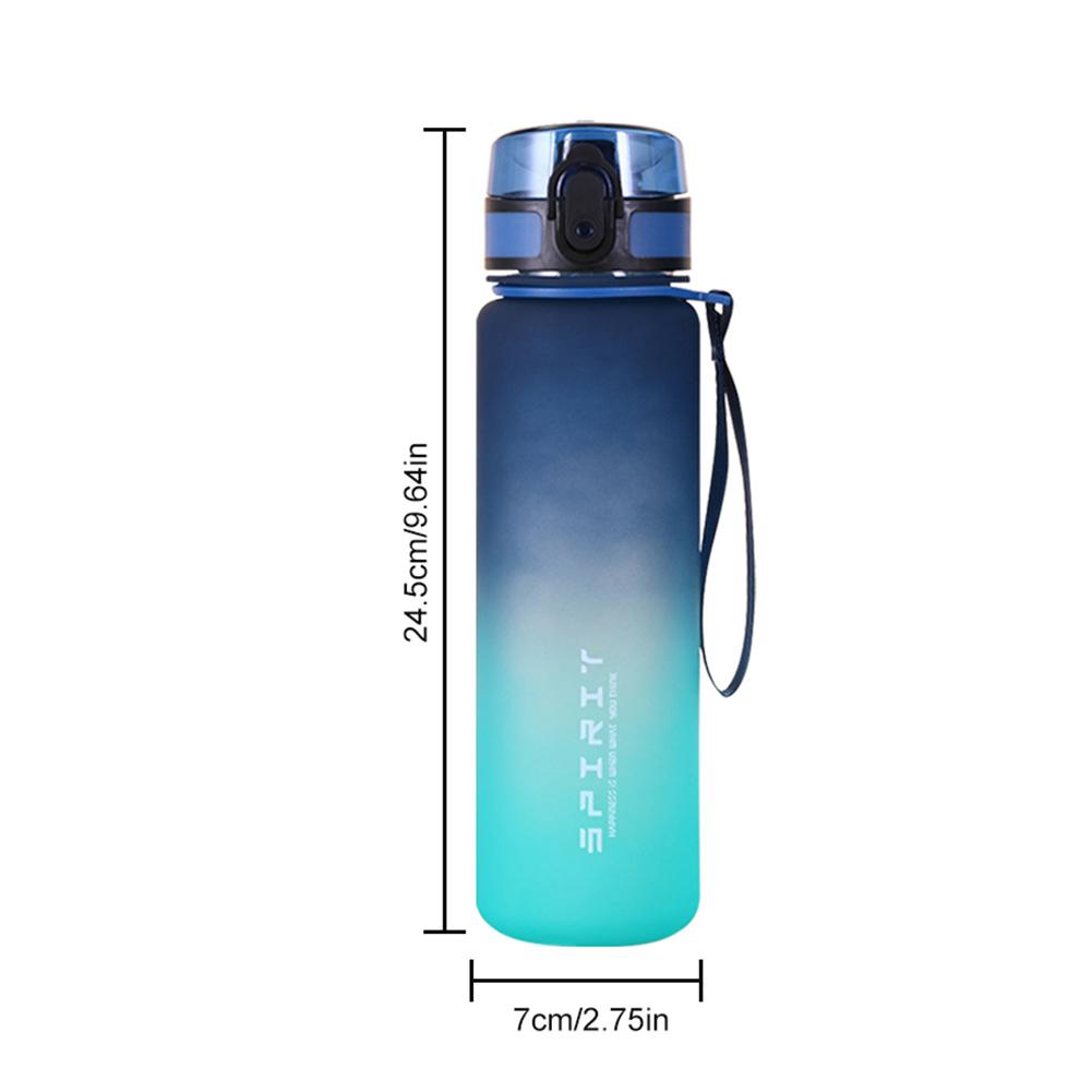 0.5L/0.75L/1L Sports Water Bottle High Capacity Plastic Fitness Portable Leakproof Drinking Bottle Camping Hiking Sports Cups