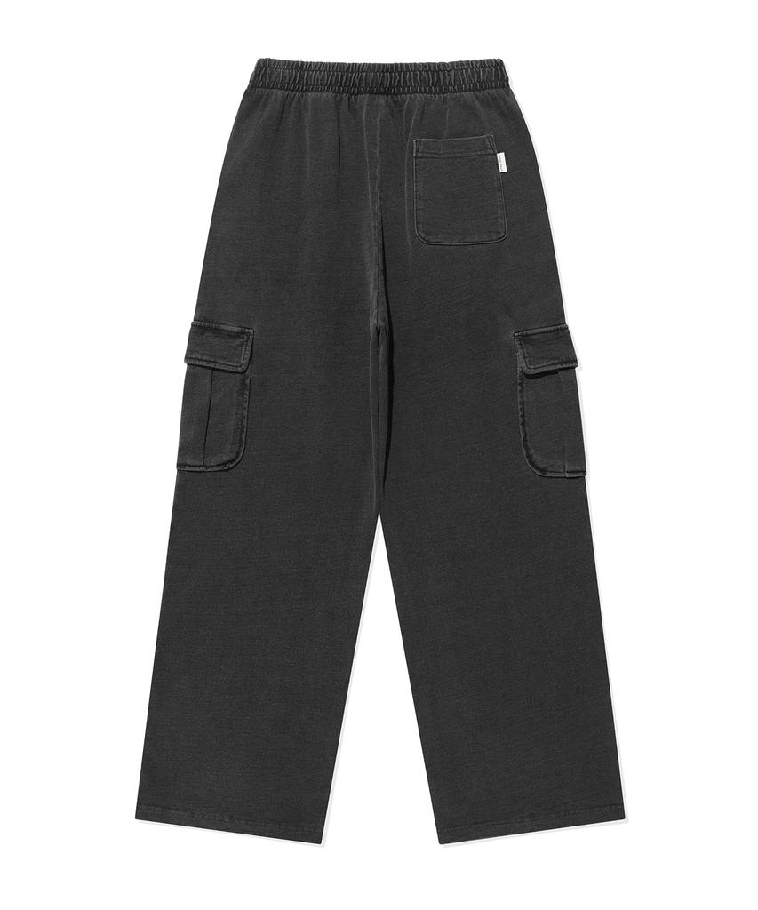 WACKY WILLY Women'S Washed Jersey Denim Cargo Pants Grey