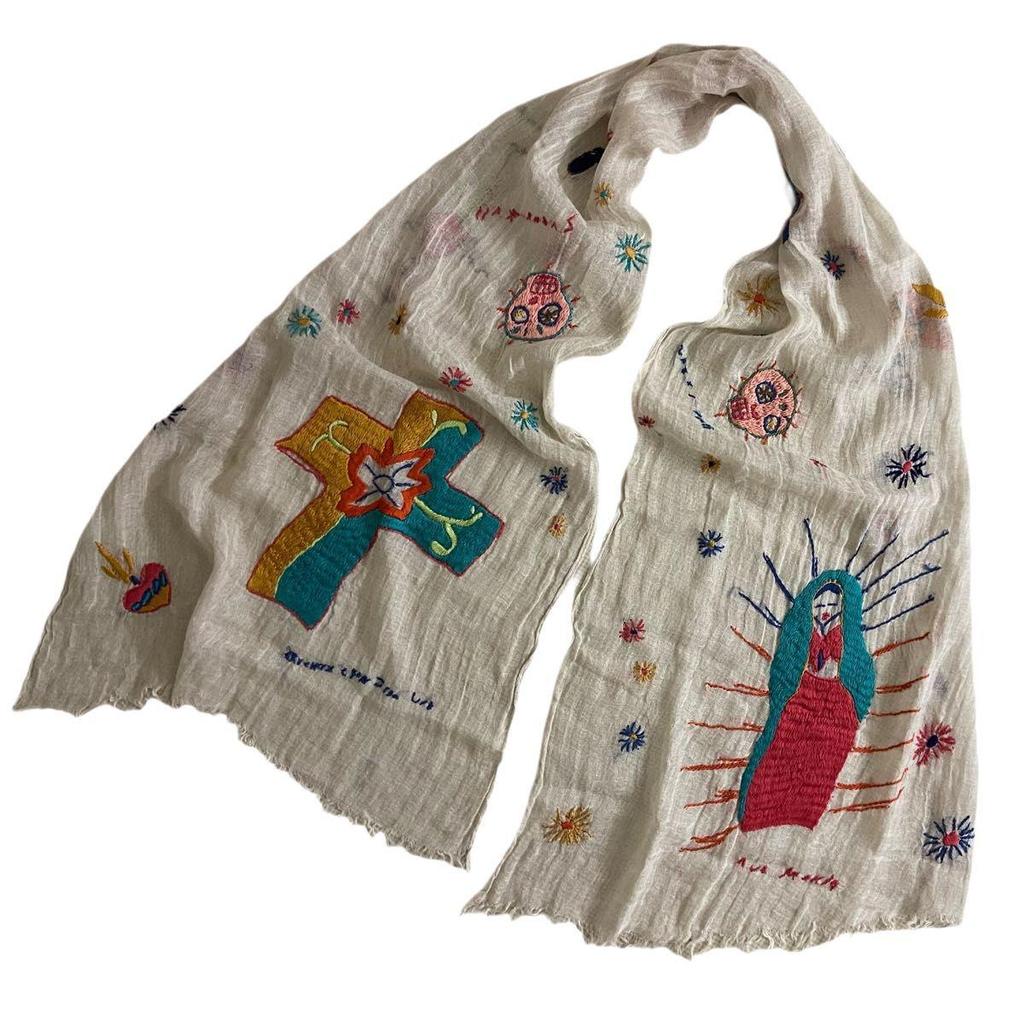 Used KAPITAL HOME MADE Embroidered Linen Stole