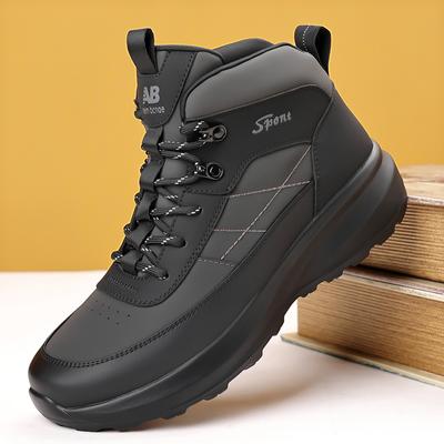 Nuove Sneakers in Pelle Stivali Basic Comodi da Uomo Scarpe da Trekking da Esterno per Uomo Calzature da Trekking Marca di Lusso Stivali da Neve Invernali