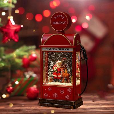 Palla di Neve Carillon di Natale con Luce per Scrivania e Dormitorio
