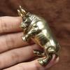 1/2Pcs Copper Wall Street Bull Heavy Animal Statue Brass Miniatures Figurine Home Decor Ornaments Desk Decoration Crafts Gift