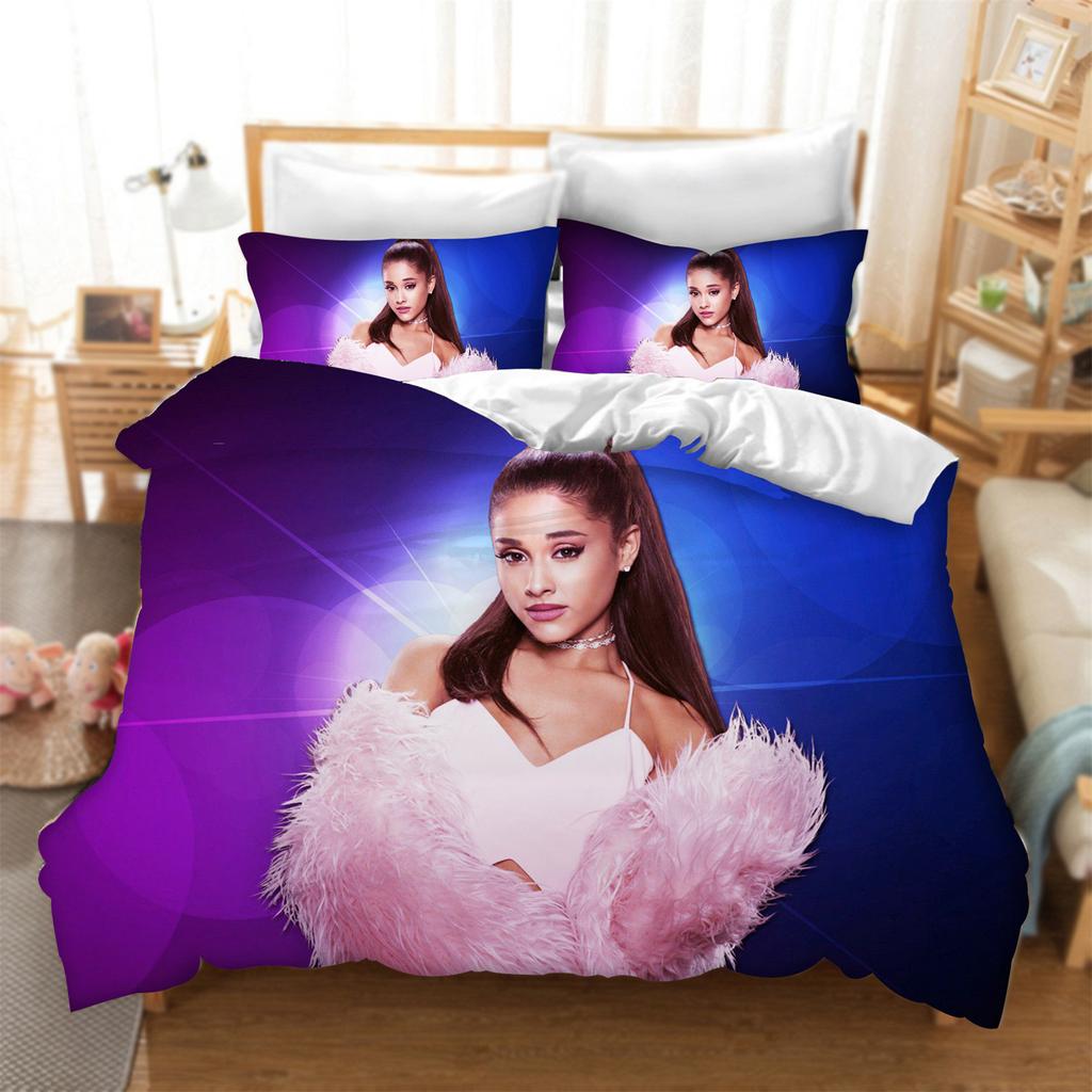 Pop Singer Ariana‑Grande 3D Printed Bedding Set Duvet Cover Pillowcase Bedroom Home Decor
