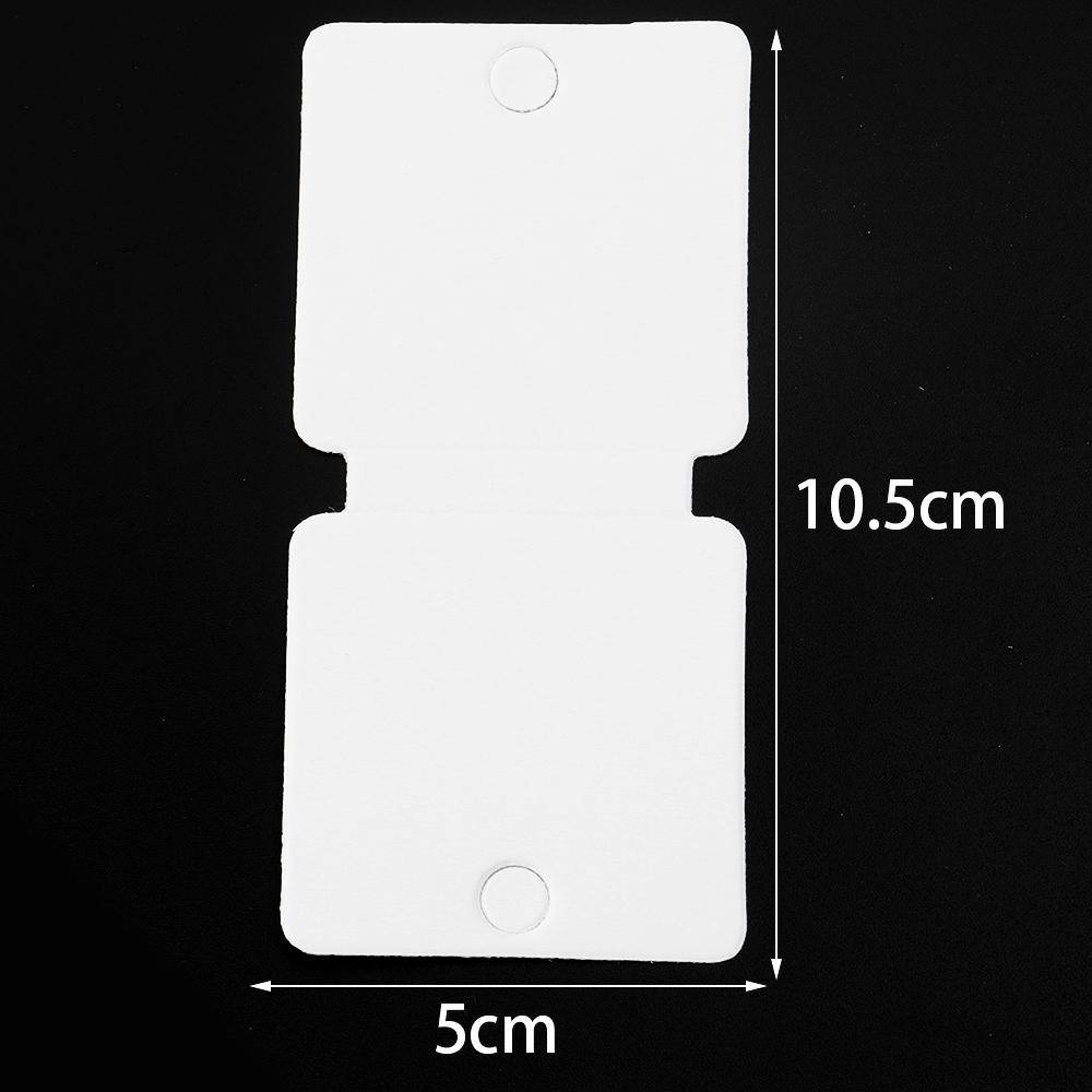50 Stück Mehrform Weiß Schmuckverpackungskarte Faltkarte Für DIY Armband Halskette Ohrringe Display Handgemachte Verpackungskarte