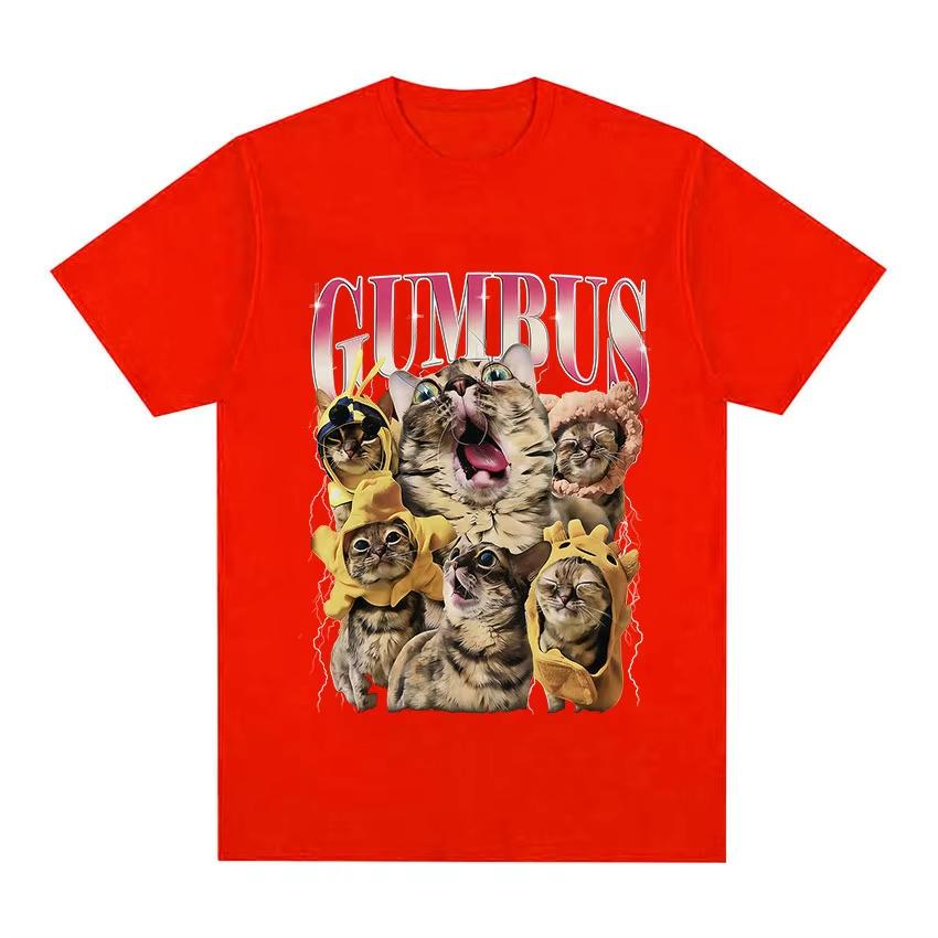 Vintage Gumbus Funny Cat Meme Graphic Tshirt Unisex Unisex Fashion Harajuku Short Sleeve T Shirt Oversized High Quality Cotton Tees