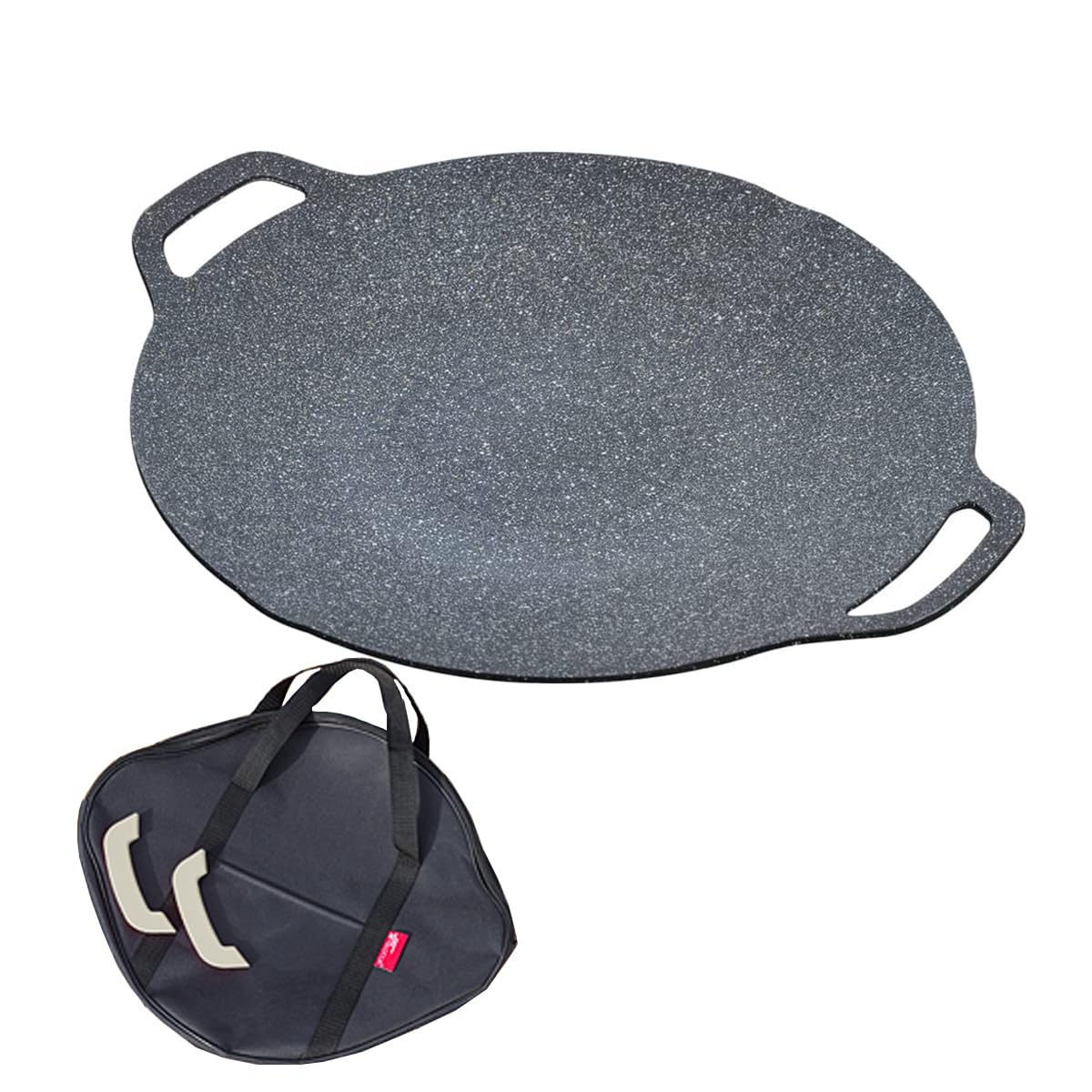 

FIELDOOR Round Griddle Pan Grill Pan with Innoble Coating, No Seasoning Required, Easy to Clean, Suitable for Campfires, Gas, and Induction Cooktops,