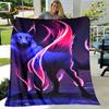 3D Wolf Spirit Fenrir Moon Dream Animal Blanket,Flannel Blanket Throw Blanket,Warm Blanket for Living Room Bedroom Beds Sofa