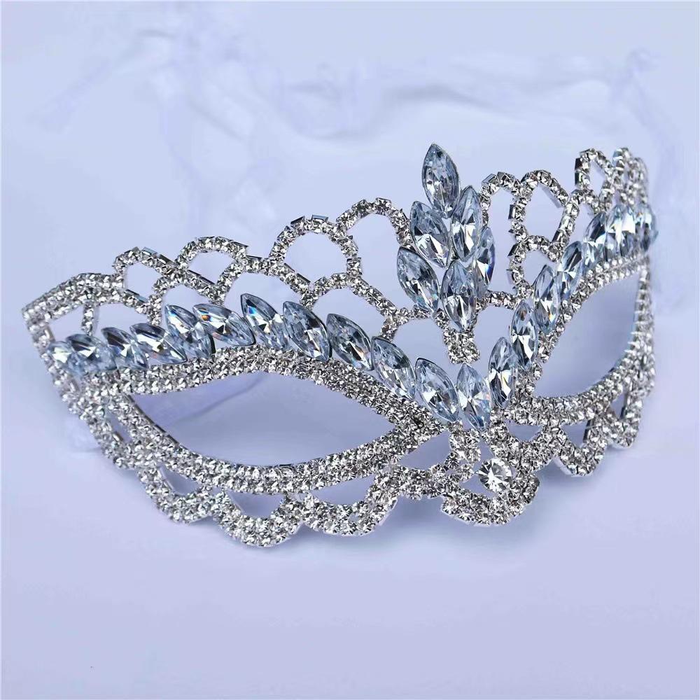 

Accessories Color Headdress Shiny Luxury Bare Diamond Zircon New European And American Bride High-End Water Drop Mask