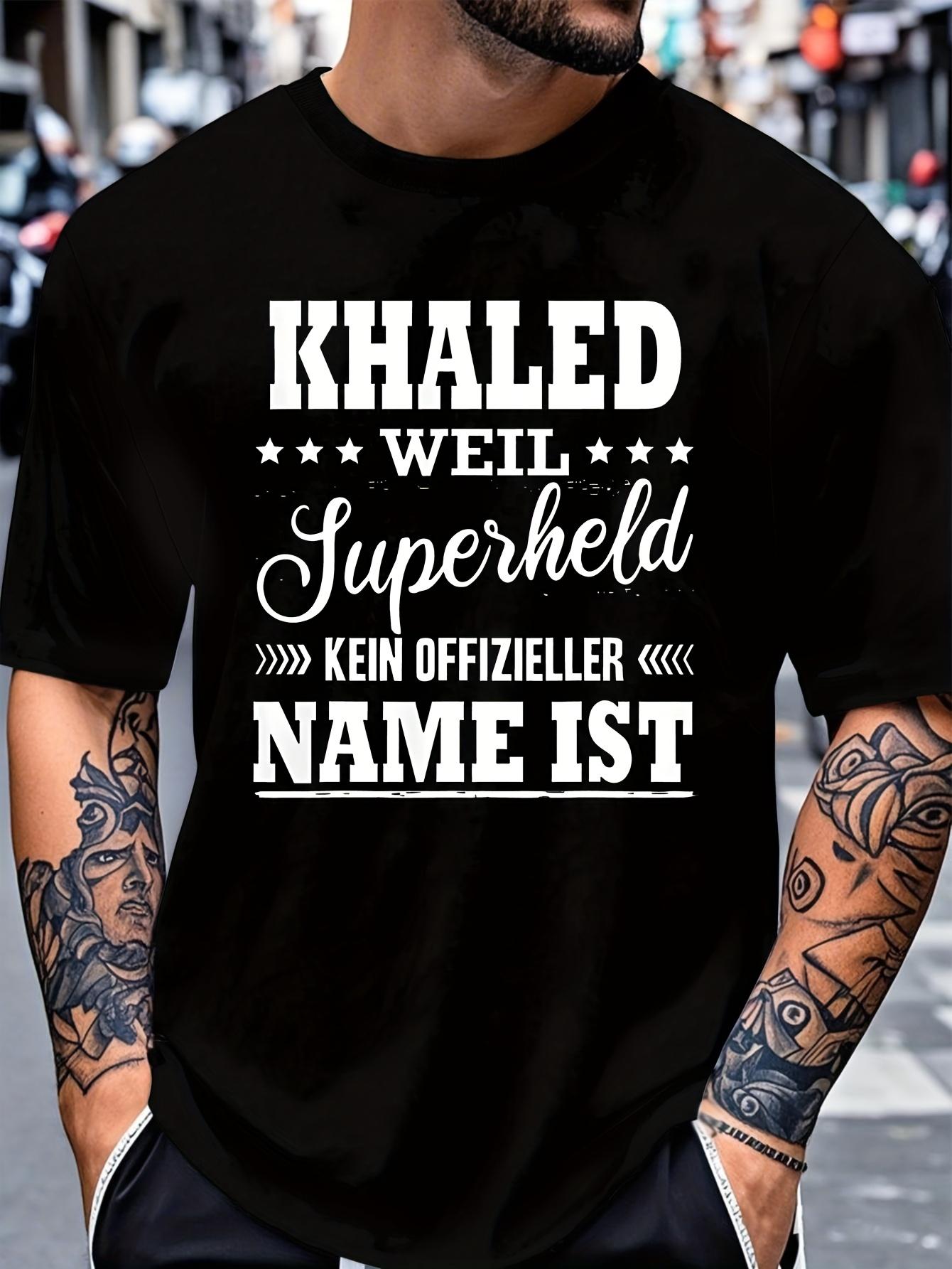 T-Shirt y2k KHALED WEIL Superheld KEIN Black/Red 3XL