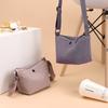 Women's Nylon Crossbody Bag Solid Color Large Capacity Shoulder Dumpling Bag