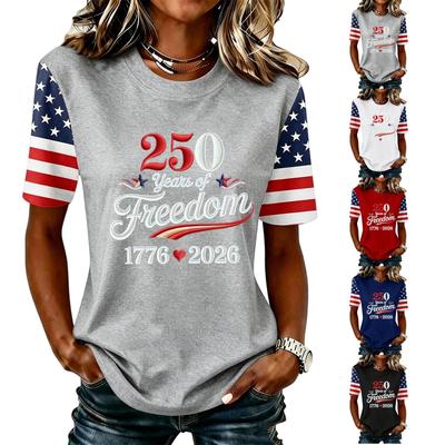 Women's Casual And Fashionable Short-sleeved Printed T-shirt Top