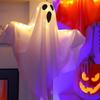 LED Glow Ghost Halloween Home Indoor Outdoor Decoration Party Supplies 2026 Haunted House Bar Hanging Horror Props with Lights