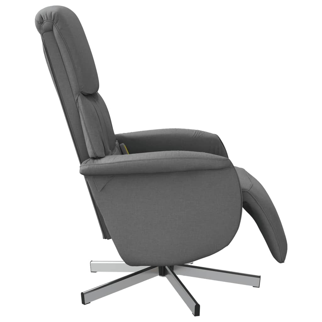 Vidaxl Recliner Armchair with Footrest, Dark Gray, Fabric