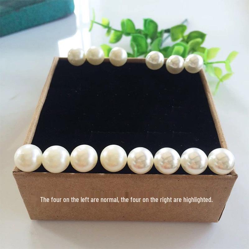 ABS High-Gloss Imitation Pearl Beads with Large Holes for DIY Jewelry and Clothing Accessories