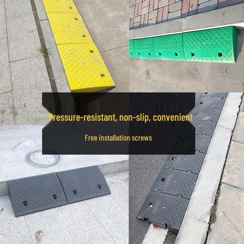Car Ramp Sill Pad - Plastic Vehicle Curb Slope & Speed Bump