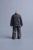 112 Scale MaleFemale Unisex Articulated Action Figure Costume: Tang Dynasty Suit, 6-inch Tunic Suit, Kung Fu Suit, Chinese Suit, Gray (Body, Head,