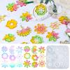 Flower Pendant Molds for Jewelry Necklace Earring Keychains Charm Making Resin Jewelry Silicone Molds for Epoxy Resin