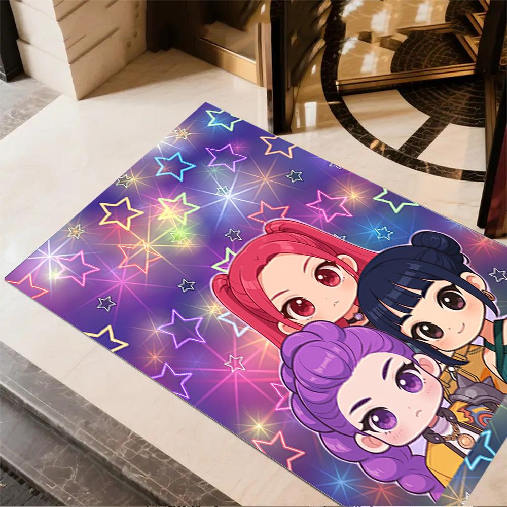 Stars Friends Night Floor Rug Office Rug Design for Hallway Bedrooms Foyer Study room Anti-slip Rug Decorate Offices Perfect Gift for Women/Men