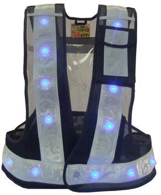Mizukei Multifunctional Vest with LED Navy White 3015002 [It Glows!] / (Blue LED)