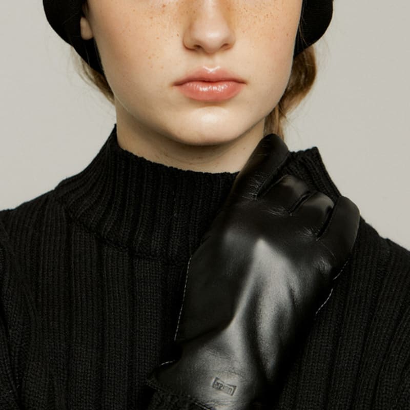XPIER pearl black leather glove