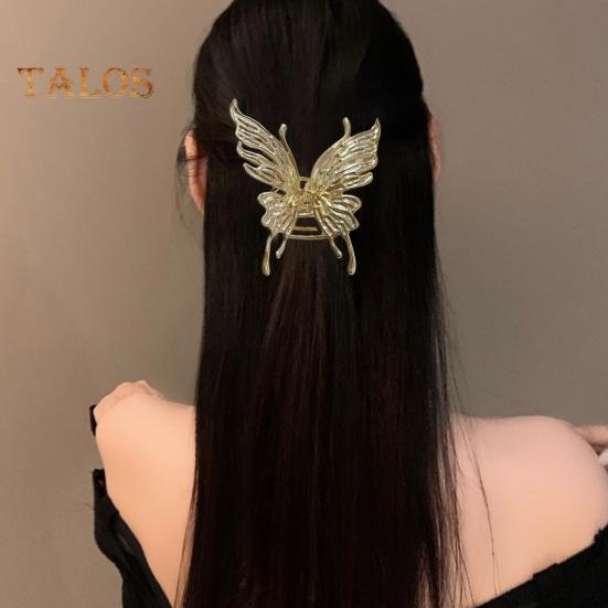 Butterfly Hair Clips for Women Metal Non-Slip Sparkly Hair Claws Elegant Butterfly Hair Accessories for Daily Wear Weddings Parties