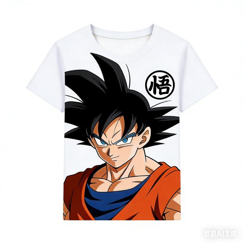 Anime Dragon Ball T-shirt Mans Goku Short Sleeve Super Saiyan Kakarot Vegeta Casual Streetwear Boys Clothes
